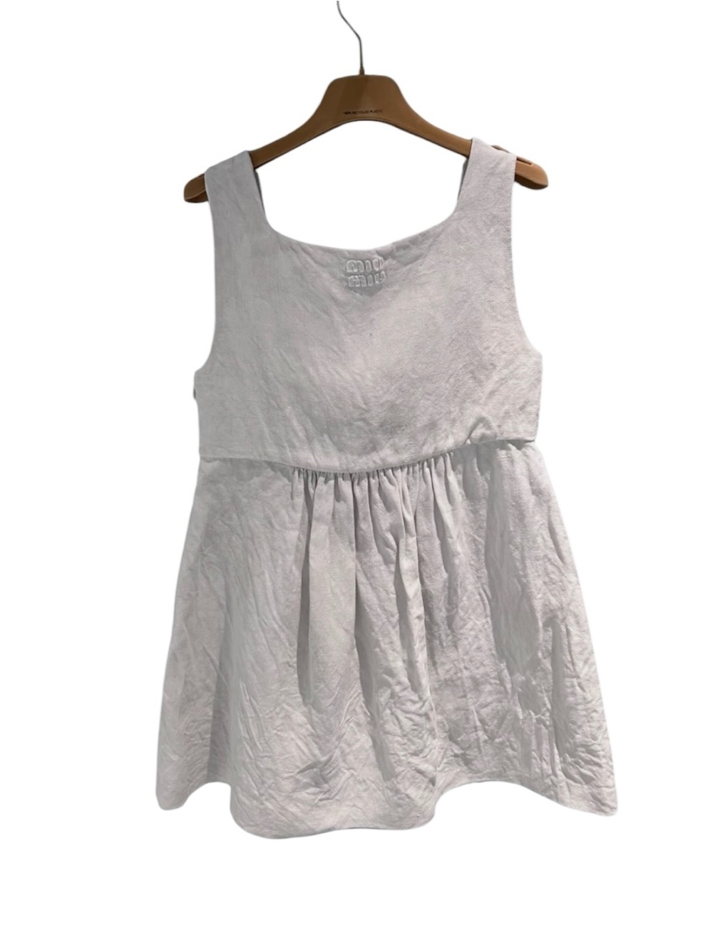 Miu Miu Linen mini-dress It36 - Picture 6 of 10